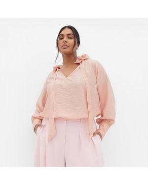 City Chic Antoinette Top - Pink