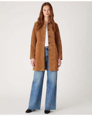 Blank NYC Collared Trench Coat - Brown