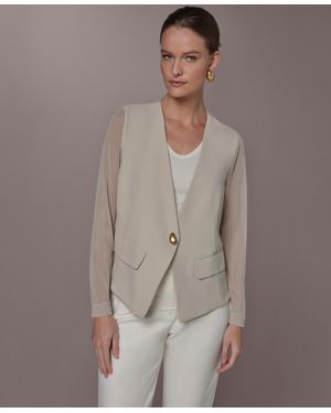 Donna Karan One-button Jacket - Gray