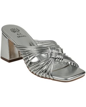 Gc Shoes Josie Strappy Block Heel Dress Sandals - Gray