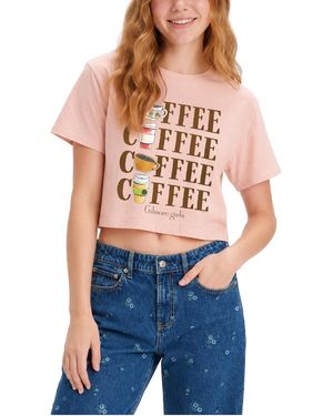 Gilmore Girls Cropped Graphic T-shirt - Blue