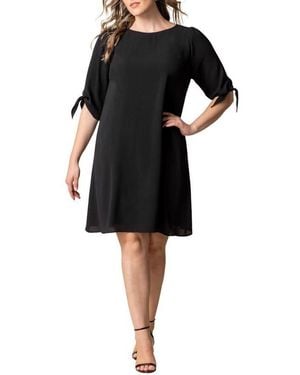 Kiyonna Plus Size Manhattan Shift Dress - Black