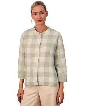 Celtic & Co. Check Swing Blouse - Natural