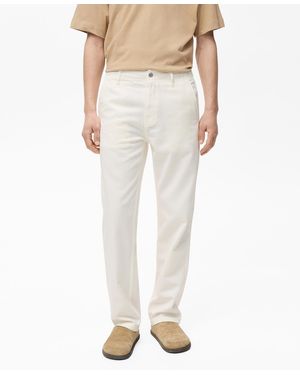Mango Lyocell Regular-fit Jeans - Natural