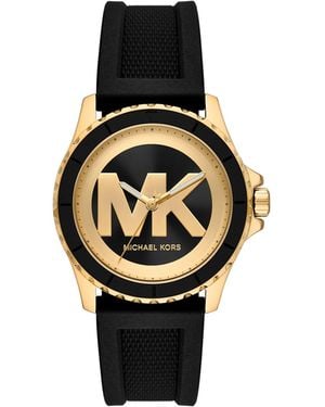 Michael Kors Everest Three-hand Silicone Watch - Black