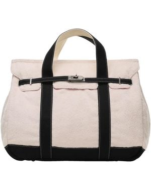 Sunwin Madaket Terry And Cotton Canvas Large Tote Handbag - Black