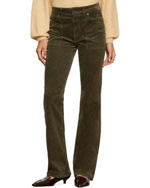Sanctuary Petite Play Date High-waist Bootcut Corduroy Pants - Green