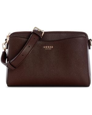 Guess Bethany Girlfriend Small Adjustable Crossbody Handbag - Brown