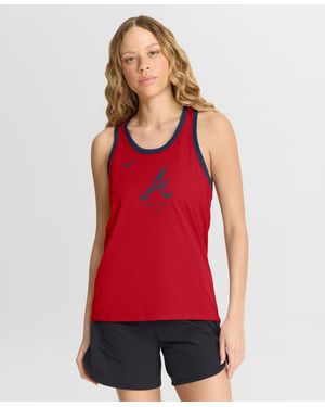 Nike Atlanta Braves Tri-blend Dri-fit Racerback Tank Top - Red