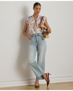 Ralph Lauren Petite High-rise Relaxed Straight Ankle Jeans - White