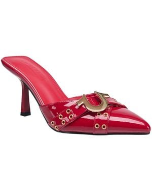 TRUE RELIGION Doll Metal Logo Heel - Red
