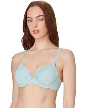 Maidenform Comfort Devotion Extra Coverage Lace Shaping Underwire Bra 9404 - Blue