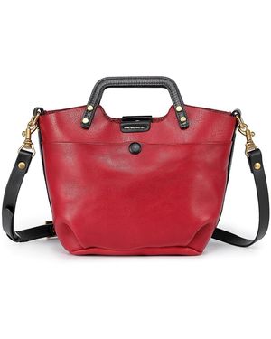 Old Trend Leather Mini Tote Bucket Bag in Orange Lyst