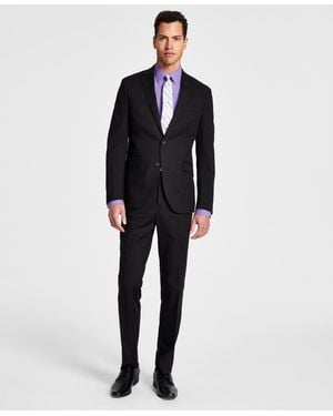 Kenneth Cole Ready Flex Slim-fit Nested Suit - Black