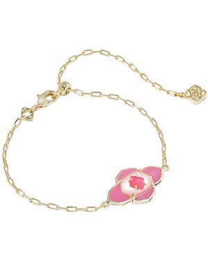 Kendra Scott 14k Gold-plated Abbie Medallion Delicate Chain Bracelet - Metallic