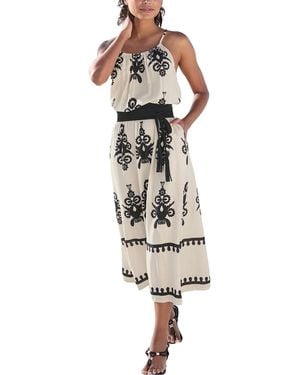 Lascana Ornamental Print Dress - White