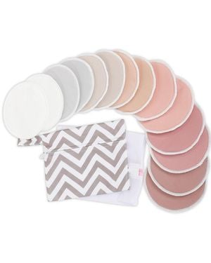 KeaBabies 14pk Soothe Reusable Nursing Pads For Breastfeeding - White