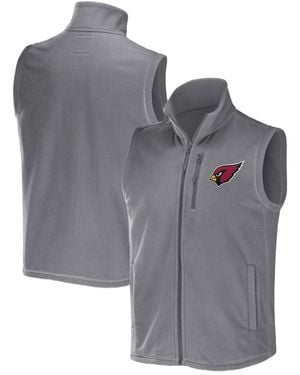 Fanatics Nfl X Darius Rucker Collection By Arizona Cardinals Polar Fleece Full-zip Vest - Gray