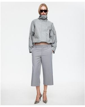 Lioness Shoreline Zip-front Windbreaker Jacket - Gray