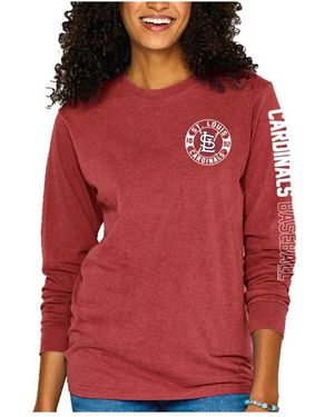 Soft As A Grape St. Louis Cardinals Pigment-dyed Long Sleeve T-shirt - Red