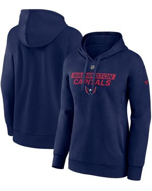 Fanatics Washington Capitals Authentic Pro Core Primary Fleece Pullover Hoodie - Blue