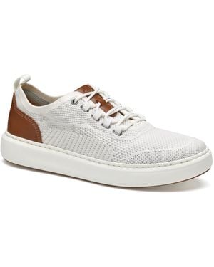 Johnston & Murphy Anders Knit U-throat Sneaker - White
