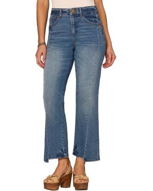 Democracy Petite High Rise Bootcut Clean Hem Jeans - Blue