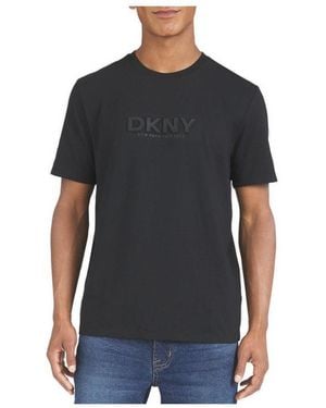 DKNY Fulton Embossed Logo Stretch T-shirt - Black