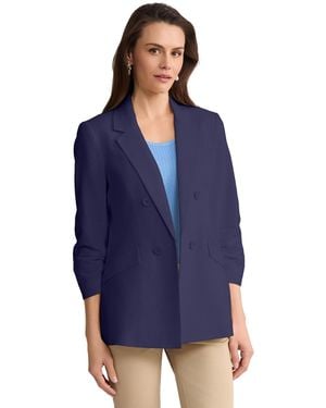 Jones New York Faux Double-breasted Jacket - Blue