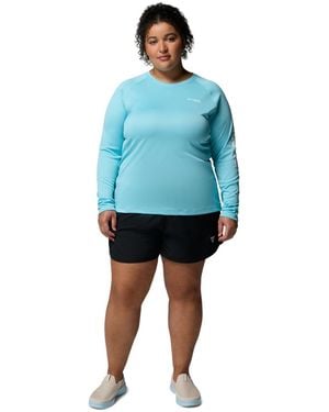 Columbia Plus Size Outdoor Mid-thigh Fishing Windy Bay Shorts - Blue