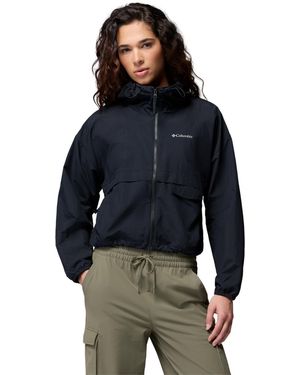 Columbia Spire Valley Cropped Windbreaker Jacket - Black