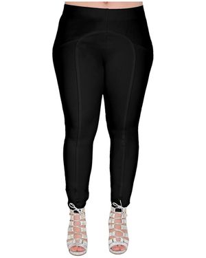 Standards & Practices Plus Size Ivory Stretch Ponte Skinny legging Pants - Black
