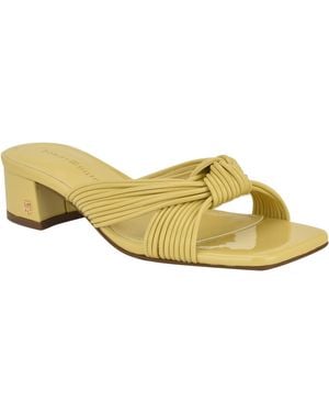 Tommy Hilfiger Philie Knotted Crisscross Block Heel Sandals - Yellow