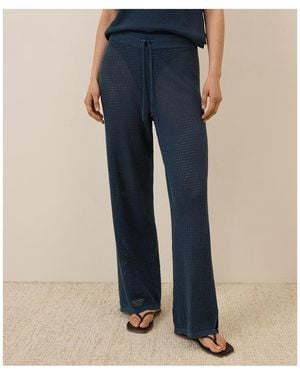 Pact Beachside Crochet Knit Pant - Blue