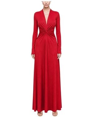 Nocturne V-neck Maxi Dress - Red