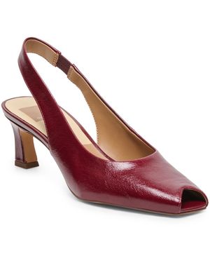 Dolce Vita Anabel Peep Toe Slingback Pumps - Red