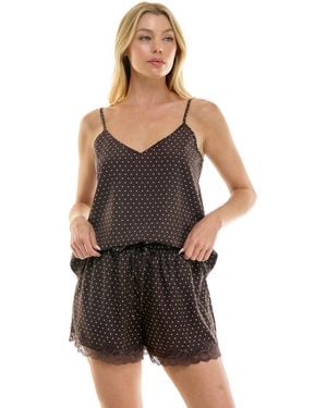 Sincerely Jules V-neck Top And Mid-rise Shorts - Black