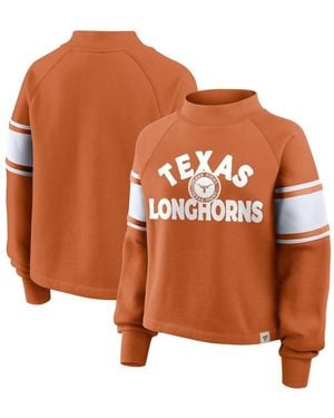 Fanatics Texas Texas Longhorns Oversized Hometown Premium Punt Coverage Raglan Pullover Sweatshirt - Brown
