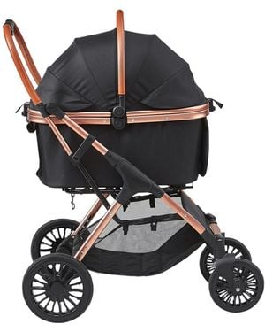 SUGIFT Pet Stroller 4-wheel Dog Stroller - Black