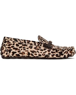Kate Spade Flower Stud Round Toe Moccasin Loafers - Brown
