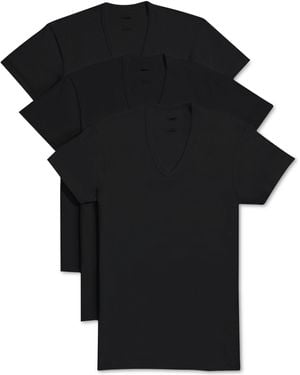 2xist 2(X)Ist Slim Fit V-Neck Tee, Pack Of 3 - Black