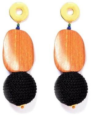 Nectar Nectar New York Walnut Dangle Earrings - White