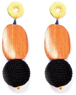 Nectar Nectar New York Walnut Dangle Earrings - White