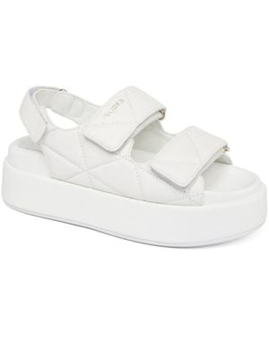 J/Slides Yolanda Leather Slingback Sandal - White