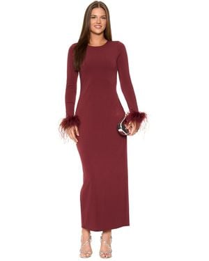 Rachel Roy Roberta Long-sleeve Midi Dress - Red