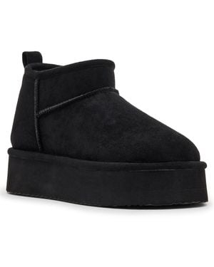Madden Girl Brave Cozy Mini Platform Booties - Black