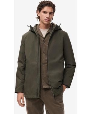 Mango Water-repellent Hooded Parka - Green