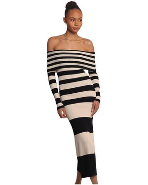Petal & Pup Banks Off Shoulder Knit Dress - White