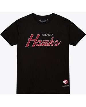 Mitchell & Ness Atlanta Hawks Vintage Wordmark T-shirt - Black