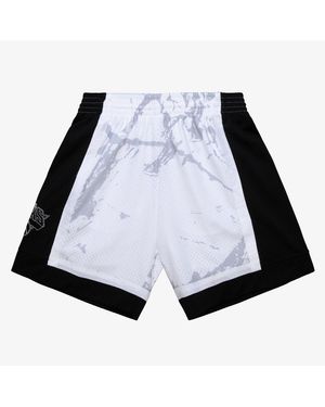 Mitchell & Ness New York Knicks 2009/10 Hardwood Classics Marble Swingman Shorts - Blue